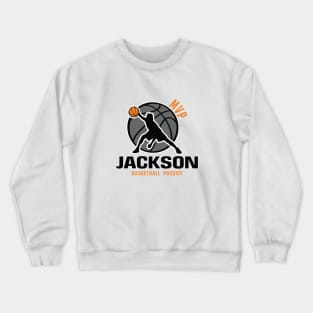 Jackson MVP Custom Player Basketball Prodigy Your Name Crewneck Sweatshirt